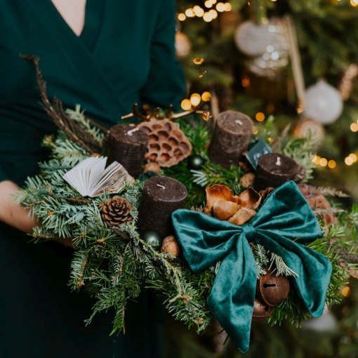 Emerald Tales Adventi koszorú