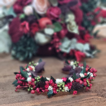 Burgundy-Greenery hajpánt