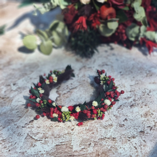 Burgundy-Greenery hajpánt