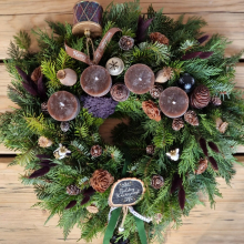 Love Black Adventi koszorú