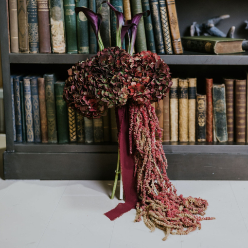 Modern Hortenzia csokor Kálával